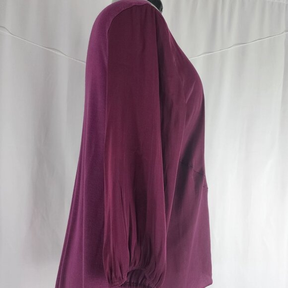 Dolan Left Coast Collection Womens XL Burgundy Knotted Front Blouse - Picture 8 of 16